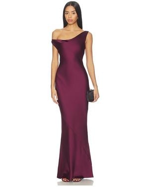 Norma Kamali Drop Shoulder Maria Gown - Red