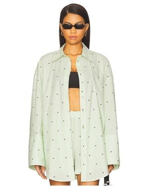 ROTATE BIRGER CHRISTENSEN Poplin Oversized Shirt - White