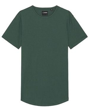 Cuts Curve Hem Tee - Green