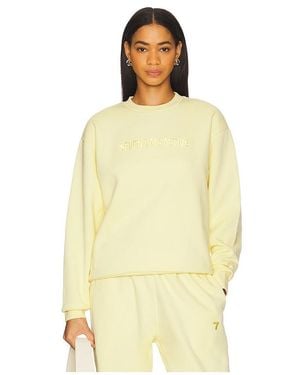 7 DAYS ACTIVE Organic Fitted Crewneck Sweatshirt - Yellow