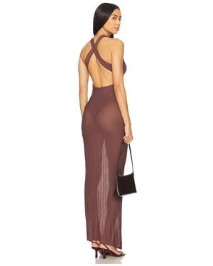 Nbd Clover Maxi Dress - Brown
