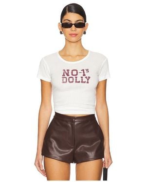 The Laundry Room No One's Dolly Baby Rib Tee - White