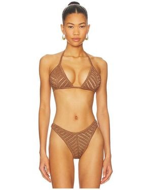 Devon Windsor Lucinda Triangle Bikini Top - Orange