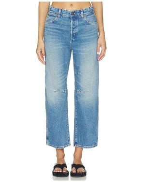 Madewell Pantalón De Corte Amplio. Darted En Color Azul Talla (También En 26, 27, 28)