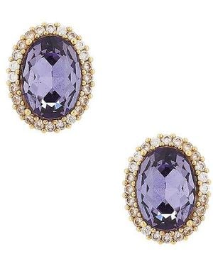 Anton Heunis Omega Clasp Oval Earrings - Blue