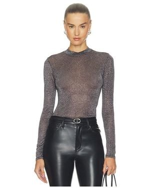 LSPACE Shimmer Long Sleeve Top - Black