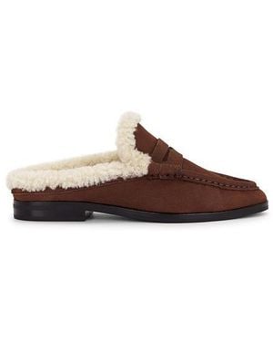 Jonathan Simkhai Dean Shearling Loafer Mule - Brown