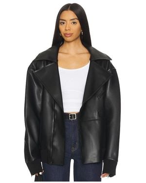 Norma Kamali Oversized Moto Jacket - Black