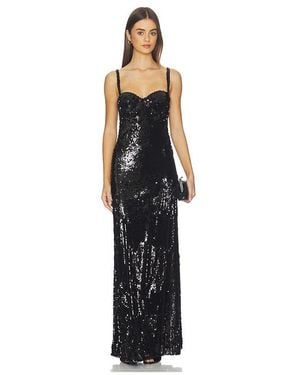 L'Agence Sayla Bias Cut Maxi Dress - Black
