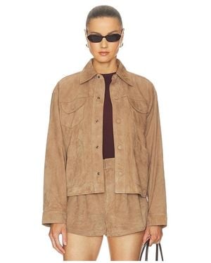 FRAME The Suede Utility Jacket - Blue