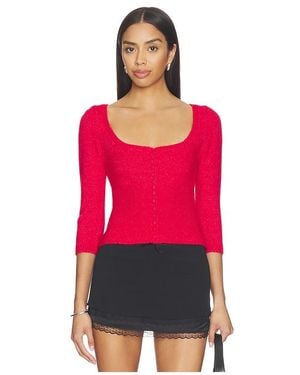 GUIZIO Rocie Sweetheart Cardigan - Red