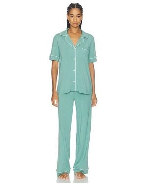 Eberjey Gisele Short Sleeve Pajama Set - Blue