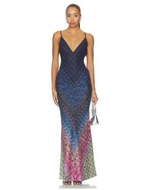Missoni Sleeveless Long Dress - Blue