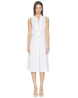 L'Agence Kylo Belted Shirt Dress - White