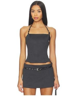 With Jean Iris Top - Black