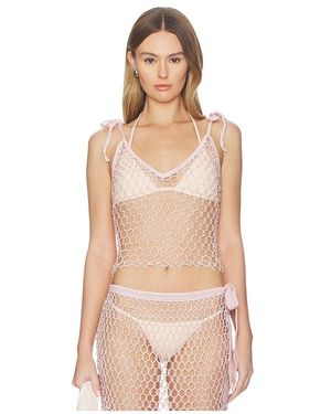 MY BEACHY SIDE Lulu Hand-Crocheted Top - Natural