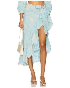 Waimari Kalani Wrap Skirt - Blue