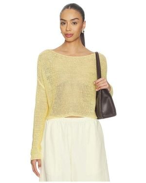 Enza Costa Leinen-Sweater Aus Offenem Strick Mit Bateau-Ausschnitt - Mehrfarbig