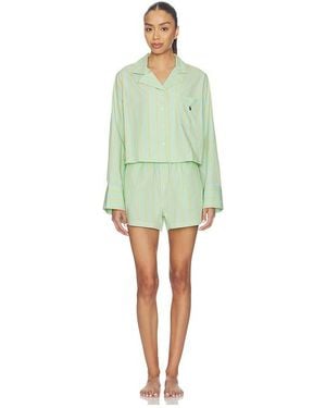 Polo Ralph Lauren Intimates Crop & Boxer Pajama Set - Green