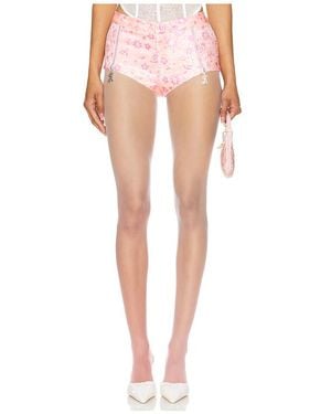 Kim Shui ブロケードホットショートパンツ - ホワイト