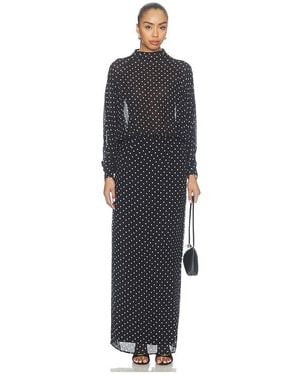 Sans Faff Polka Dot Arcade Dress - Blue
