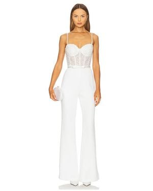 Nadine Merabi Beaded Embellished Jumpsuit - White
