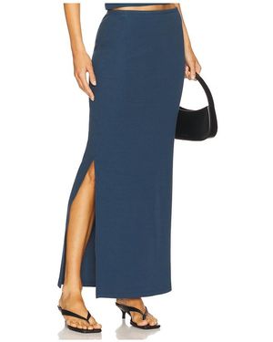 LNA Steph Ribbed Skirt - Blue