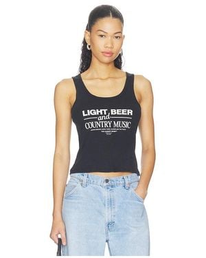 The Laundry Room Light Beer And Country Music Rib Tank - Blue