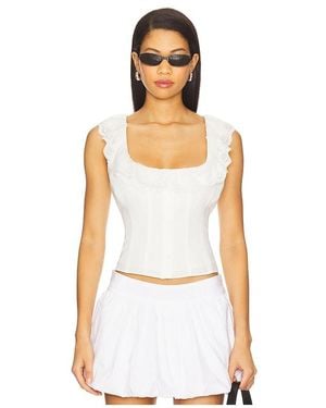 GUIZIO Paloma Lace Top - White