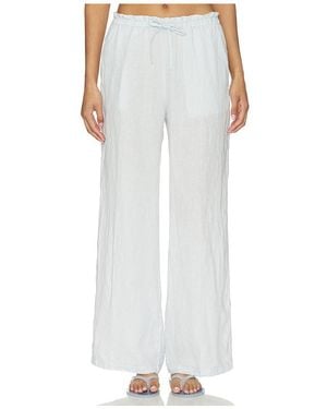 James Perse Paper Bag Waist Linen Pants - White