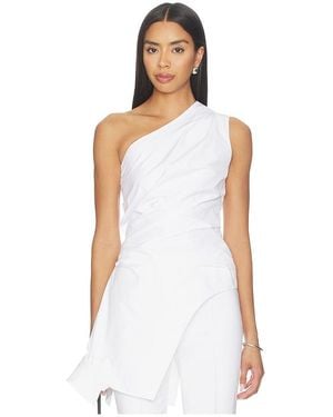 Rohe Top Mit Asymmetrischer Schulter Reimagined - Weiß