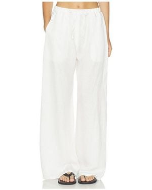 Leset Daniel Drawstring Pocket Pant - White