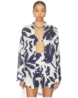 Vitamin A Playa Boyfriend Shirt - Blue