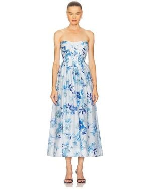 Bardot Lola Corset Midi Dress - Blue