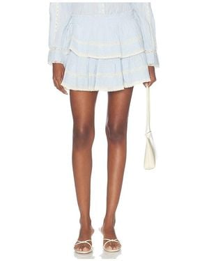 LoveShackFancy Ruffle Mini Skirt - White
