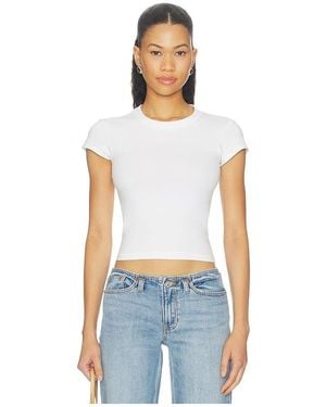 GOOD AMERICAN The Cap Sleeve Tee - White