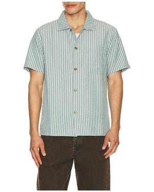 Rhythm Seersucker Stripe Shirt - Blue