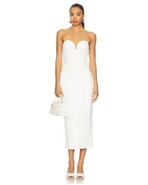 Sans Faff Evening Midi Dress - White
