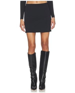 Alexander Wang Falda Mini With Jacquard Logo Slit En Color Negro Talla (También En Xs, S, M)