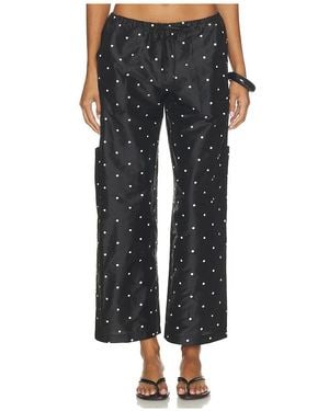 DONNI. The Taffeta Drawstring Cargo Pant - Black