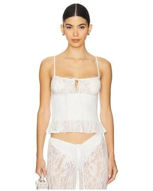Leslie Amon Slip Top - White