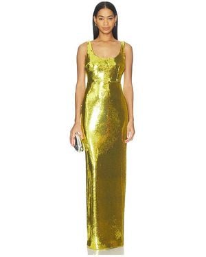 Alex Perry Singlet Column Dress - Yellow