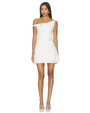 MOTHER OF ALL Ethel Ripple Mini Dress - White