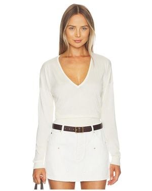 RENGGLI Silk Cashmere V Neck Jumper - White