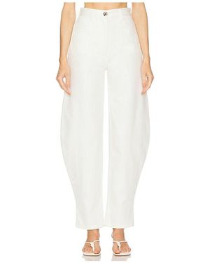 Matthew Bruch Jeans De Cintura Alta En Color Ivory Talla En - Blanco
