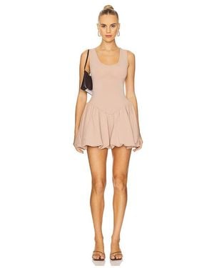 WeWoreWhat Deep V Bubble Dress - Natural
