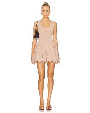 WeWoreWhat Deep V Bubble Dress - Natural
