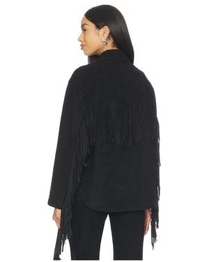 Free People X Revolve Fringe Out Faux Suede Shacket - Black