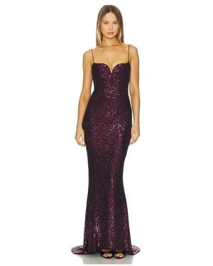 Nookie Gasa Con Lentejuelas Serena En Color Morado Talla (También En S)