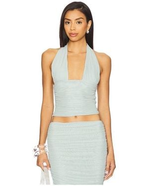 SER.O.YA Bimini Mesh Halter Top - White